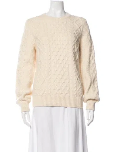 Pre-owned Outerknown Wool Crew Neck Sweater In Neutral