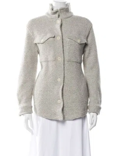 Pre-owned Outerknown Wool Faux Fur Jacket In Gray