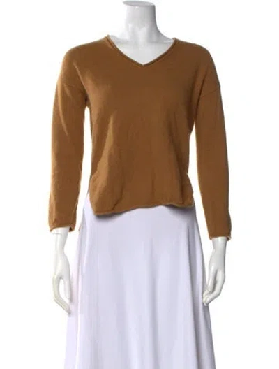 Pre-owned Outerknown Wool V-neck Sweater In Brown