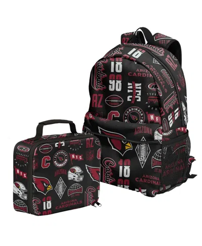 Outerstuff Arizona Cardinals Backpack And Lunchbox Set In Black