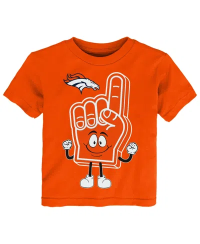 Outerstuff Kids' Baby Boys' And Girls' 0-24 Months Handyman Denver Broncos T-shirt In Brown