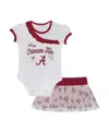 Outerstuff Baby Boys And Girls 2-piece Alabama Crimson Tide Love My Team Bodysuit And Skirt Set In White