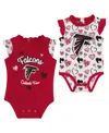 Outerstuff Baby Boys And Girls 2-piece Atlanta Falcons Happy Hearts Bodysuit Set In Red
