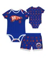Outerstuff Baby Boys And Girls 2-piece Blue New York Mets On Deck Diaper Cover Set