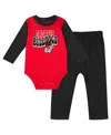Outerstuff Baby Boys And Girls 2-piece Georgia Bulldogs Double Up Long Sleeve Bodysuit And Pant Set In Red