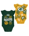 Outerstuff Baby Boys And Girls 2-piece Green Bay Packers The Sunshine Bodysuit Set In Multi