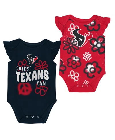 Outerstuff Kids' Baby Boys And Girls 2-piece Houston Texans The Sunshine Bodysuit Set In Multi