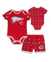 Outerstuff Baby Boys And Girls 2-piece Navy Detroit Tigers On Deck Diaper Cover Set In Red