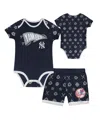Outerstuff Baby Boys And Girls 2-piece Navy New York Yankees On Deck Diaper Cover Set In Navy