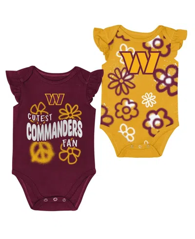 Outerstuff Kids' Baby Boys And Girls 2-piece Washington Commanders The Sunshine Bodysuit Set In Black