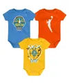 Outerstuff Baby Boys And Girls 3-pack Chicago Sky Slide Home Creeper Set In Multi