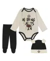 Outerstuff Baby Boys And Girls 3-pack New Orleans Saints Little Champ Bodysuit Set In Black
