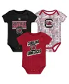 Outerstuff Baby Boys And Girls 3-pack South Carolina Gamecocks Sunday Comics Bodysuit Set In Maroon