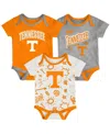 Outerstuff Baby Boys And Girls 3-pack Tennessee Volunteers All Day Play Bodysuit Set In Multi
