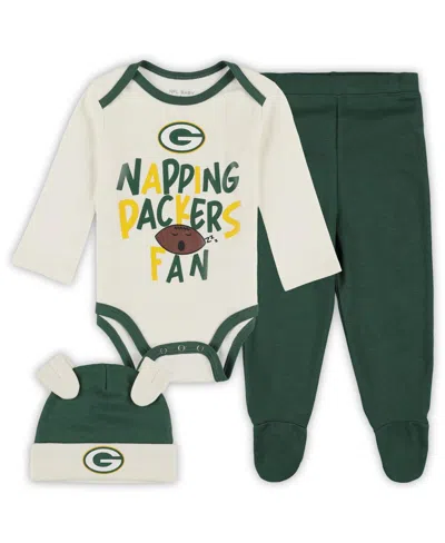 Outerstuff Kids' Baby Boys And Girls 3-piece Green Bay Packers Little Champ Set