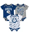 Outerstuff Baby Boys And Girls 3-piece Indianapolis Colts All Day Play Bodysuit Set In Multi