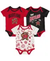 Outerstuff Baby Boys And Girls 3-piece Maryland Terrapins All Day Play Bodysuit Set In Red