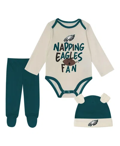 Outerstuff Baby Boys And Girls 3-piece Midnight Green Philadelphia Eagles Little Champ Set In Multi