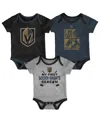 Outerstuff Baby Boys And Girls 3-piece Vegas Golden Knights Legend Bodysuit Set In Multi