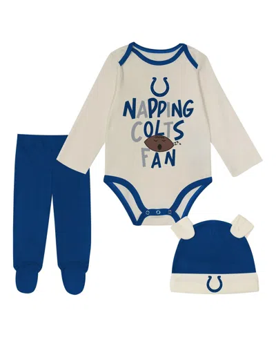 Outerstuff Kids' Baby Boys And Girls 3_piece Indianapolis Colts Little Champ Set In Blue