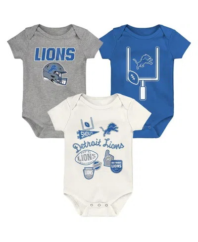 Outerstuff Baby Boys And Girls 3-pack Detroit Lions Littlest Player Bodysuit Set In Multi
