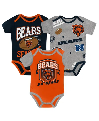 Outerstuff Kids' Baby Boys And Girls 3-piece Chicago Bears First Round Pick Creeper In Black