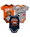Outerstuff Infant  Denver Broncos First Round Pick 3-piece Creeper Set In Multi