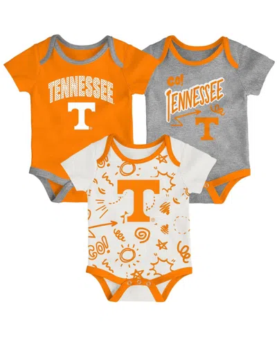 Outerstuff Baby Boys And Girls 3-piece Tennessee Volunteers All Day Play Bodysuit In Multi