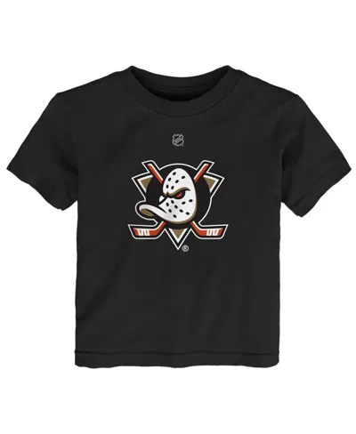 Outerstuff Kids' Baby Boys And Girls Black Anaheim Ducks Primary Logo T-shirt
