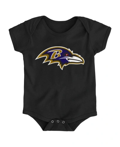 Outerstuff Baby Boys And Girls Black Baltimore Ravens Team Logo Bodysuit