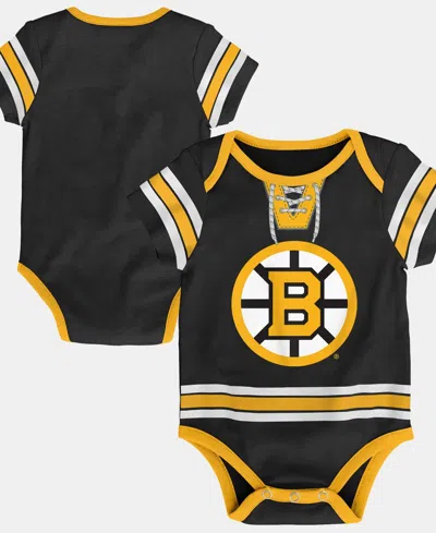 Outerstuff Baby Boys And Girls Black Boston Bruins Hockey Jersey Bodysuit