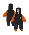 Outerstuff Baby Boys And Girls Black Cincinnati Bengals Stay Napping Fleece Bunting Full-zip Sleeper In Black