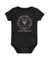 OUTERSTUFF BABY BOYS AND GIRLS BLACK INTER MIAMI CF PRIMARY LOGO BODYSUIT