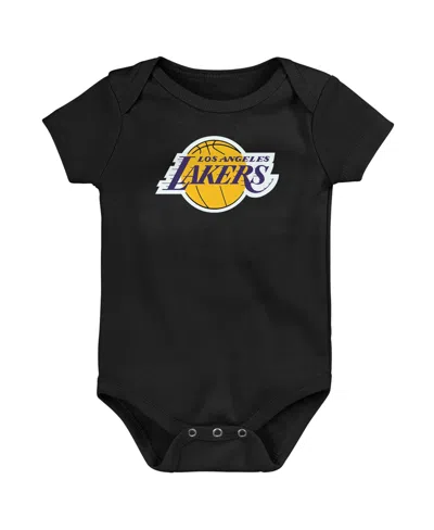 Outerstuff Baby Boys And Girls Black Los Angeles Lakers Primary Logo Bodysuit