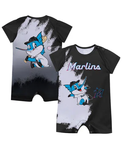 Outerstuff Baby Boys And Girls Black Miami Marlins Baby Mascot Bodysuit In Multi
