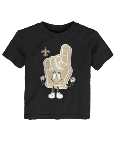 Outerstuff Kids' Baby Boys And Girls Black New Orleans Saints Handy Man T-shirt
