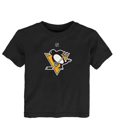 Outerstuff Kids' Baby Boys And Girls Black Pittsburgh Penguins Primary Logo T-shirt