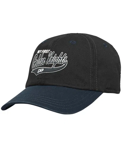 Outerstuff Kids' Baby Boys And Girls Black Vegas Golden Knights My First Tail Sweep Slouch Flexâ Hat
