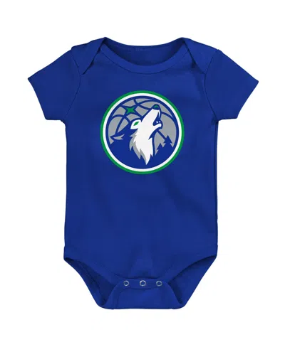 Outerstuff Baby Boys And Girls Blue Minnesota Timberwolves Primary Logo Bodysuit