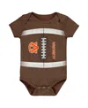 Outerstuff Baby Boys And Girls Brown Auburn Tigers Catch Me Football Bodysuit In Brown