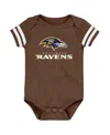 Outerstuff Baby Boys And Girls Brown Baltimore Ravens Playmaker Bodysuit In Brown