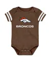 Outerstuff Baby Boys And Girls Brown Denver Broncos Playmaker Bodysuit In Brown