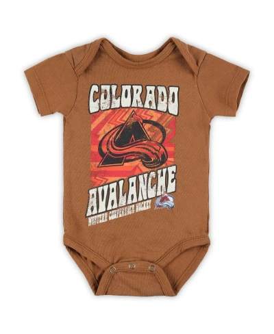 Outerstuff Baby Boys And Girls Brown Distressed Colorado Avalanche Hip To The Game Bodysuit