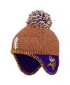 Outerstuff Baby Boys And Girls Brown Minnesota Vikings Football Head Pom With Knit Hat In Brown
