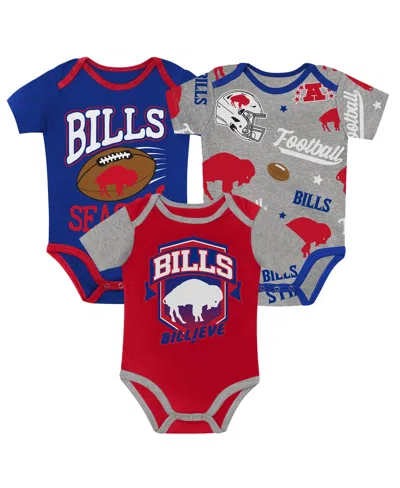 Outerstuff Baby Boys' And Girls' Buffalo Bills First Round Pick Bodysuit, 3-piece Set In Multi