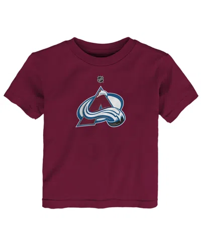 Outerstuff Kids' Baby Boys And Girls Burgundy Colorado Avalanche Primary Logo T-shirt In Red