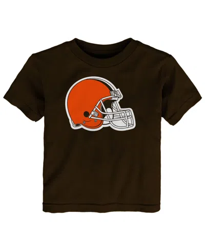 Outerstuff Kids' Baby Boys' And Girls' Cleveland Browns Crewneck Screen-print Graphics T-shirt