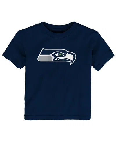 Outerstuff Kids' Baby Boys And Girls College Navy Seattle Seahawks Primary Logo T-shirt