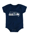 OUTERSTUFF BABY BOYS AND GIRLS COLLEGE NAVY SEATTLE SEAHAWKS TEAM LOGO BODYSUIT