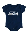 Outerstuff Baby Boys And Girls College Navy Seattle Seahawks Team Logo Bodysuit In Navy